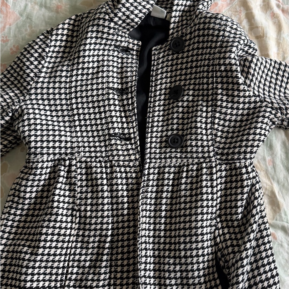 Roxy Black & White Houndstooth Women’s Coat